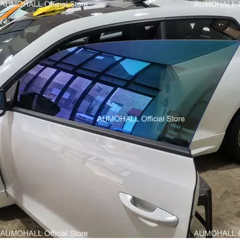 20% VLT зелено-синий оттенок окна хамелеона для бокового окна автомобиля, солнцезащитная пленка для защиты от солнца, наклейка, фольга 50x300 см