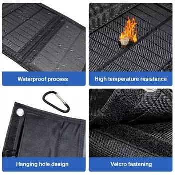 20 Вт 30 Вт Складная солнечная панель 5 В USB Портативные складные солнечные фотоэлектрические панели Водонепроницаемое уличное зарядное устройство для мобильного телефона