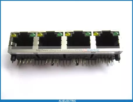 20 x RJ45 Модульный сетевой разъем PCB 56 8P w LED 4 порта