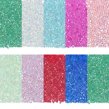 20g/Lot Glass Beads Aurora Illusion Colored Non porous Round Beads For Jewelry Making DIY Charms Bracelet Necklace Accessories