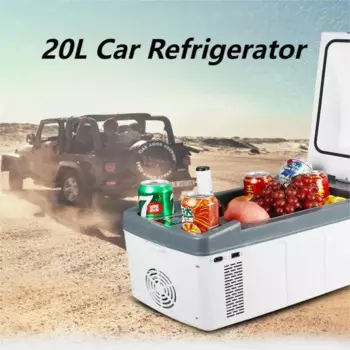 20L Car Refrigerator Portable 75W 12V Cigarette Lighter Plug Hot and Cold Dual Use Outdoor Mini Ice Making Cart Refrigerator