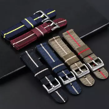 20mm 22mm Canvas Watch Band Nylon Straps Soft Comfortable Sport Wristband Quick Release Bracelet Universal Replacement Belt