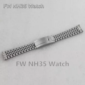 20mm Jubilee Strap for Modified SUB GMT Solid 316L Stainless Steel Five Beads Bracelet Rose Gold Silver Two Tone Watchband