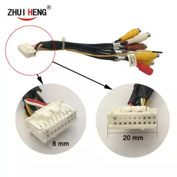 Автомобильная стереомагнитола с разъемом 20P, выходом RCA, жгут проводов AUX, проводка, устройство для подключения 4G, слот для SIM-карты, автомобильный радиокабель