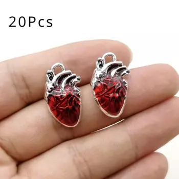 20Pcs 16*25mm Retro Gothic Heart Charms Alloy Pendant For Jewelry Making Diy Necklace Earrings Handmade Accessories Supplies