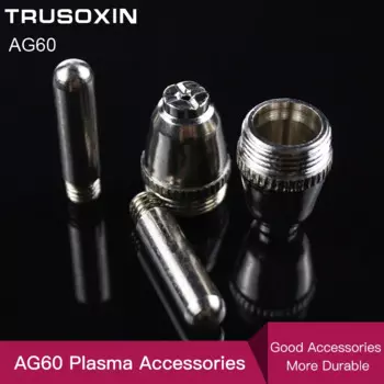 20PCS Air Plasma Cutter AG-60 Cutting Torch/Gun Head Consumable For CUT40/50/60A Accessories Tips Electrodes