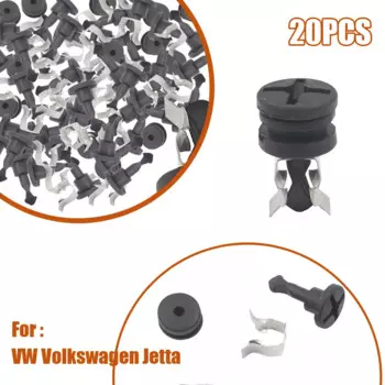20Pcs Auto Bonnet Rubber Ring Insulation Screw Fasteners Parts Car Engine Upper Cover Hood Fixed Clips for VW Volkswagen Jetta