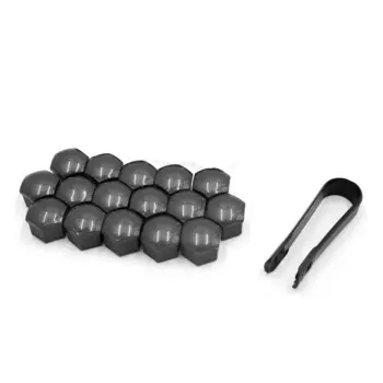 20pcs Car Wheel Lug Nut Bolt Center Screw Cover Caps 17mm Black Bolt Rims Clip Protection Cap Car Exterior Decor Accessories
