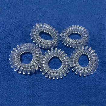 20Pcs Clear Spiral Hair Ties Pack For Girls Invisibobble Traceless Round Rubber Ponytail Elastic Bands Women Head Accessories