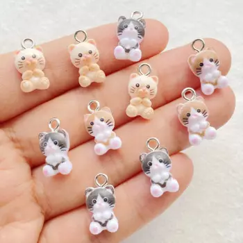 Набор подвесок из полимера с котами 20 шт.