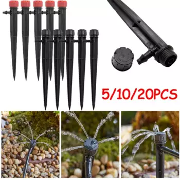 20pcs Garden Micro drip irrigation 360 Degrees Rotating Nozzle Powder sprayer sprinkler use for 1/4" Hose garden watering system
