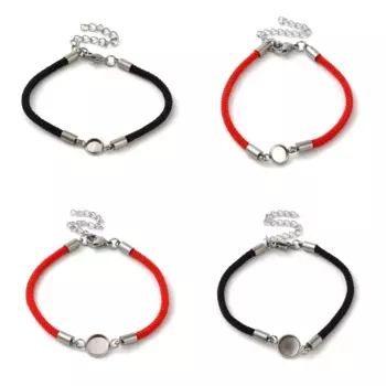 20Pcs Handicrafts Braided Bracelets Ropes Adjustable Twine Milan Cords with Round Tray for DIY Charms Bracelet Jewelry Making