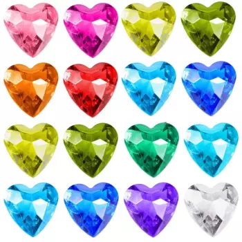 20PCS Heart Pirate Treasure Jewels Party Favors Supplies Goodie Bag Stuffer Fillers For Kids Halloween Birthday Christmas Gifts