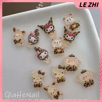 Мини-аксессуары для ногтей MINISO Hello Kitty My Melody Kuromi леопардовый