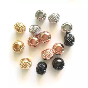 20pcs/Lot 8mm Gold-Plate Copper Ball Spacer Round Beads for Women Bracelet Necklace Making Handmade Craft Jewelry Findings