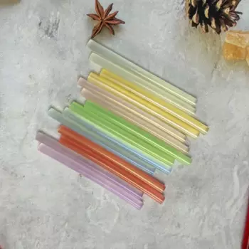 20Pcs/Lot Colorful transparent bead photothermal adhesive stick Silicone bars for gun DIY Mermaid Tears Lacquer Seal Mixed color
