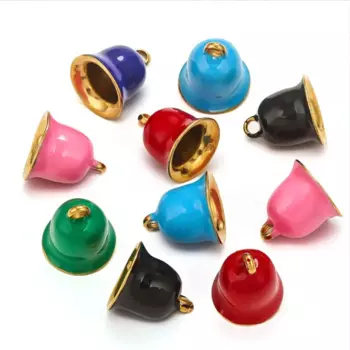 20Pcs/Lot High Quality Stainless Steel Bell Charms Connectors for DIY Earrings Necklace Pendant Jewelry Accessories Material