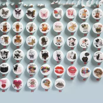 20pcs New Cartoon Focal Silicone Beads Printed Luminous Silicone Beads BPA Free DIY Pacifier Chain Clips Jewelry Accessories