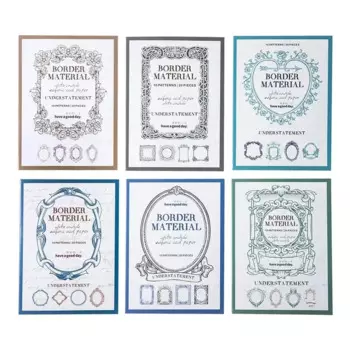 20Pcs pack Material paper material light vintage border Lightly described Notebooks Decoration Base Collage Scrapbook 164*104mm