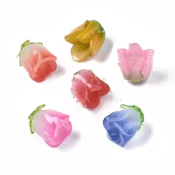 20pcs Plastic Flower Beads for Fashion jewelry making DIY bracelet necklace dangle earring Crafts Decor accessories