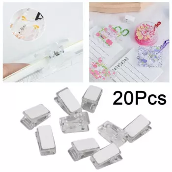 20pcs Self Adhesive Clips Tapestry Hangers for Hanging Storage Photo Spring Loaded Mini Transparent Single-sided Adhesive C J4P3