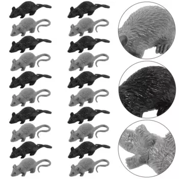 20PCS Simulation Small Mouse Toy Halloween Party Scary Prank Prop Mini Toys Lifelike Detail Creative Funny Festive Atmosphere
