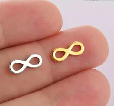 20Pcs Stainless Steel Infinite 8 Shape Charm Pendants Connectors Clasp for DIY Bracelet Jewelry Making Choker Chain F0987
