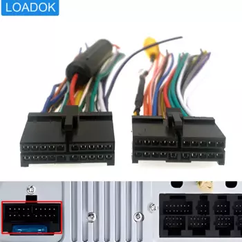 Универсальный автомобильный радиоприемник, жгут проводов ISO, адаптер с кабелем Quadlock, подходит для Android мультимедийной навигации