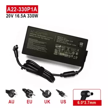 20V 16.5A 330W 6.0x3.7mm AC Adapter Laptop Charger For ASUS ROG Duo 16 2023 GX650PY A22-330P1A A21-330P1A Power Supply