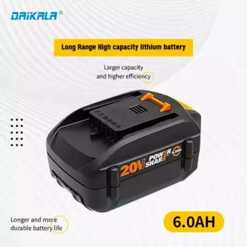 20V Cordless Power Tool Battery for WORX WA3012 Power Share PRO 3.0/4.0/6.0Ah Lithium-Ion High-Capacity Battery Spare Batteriies