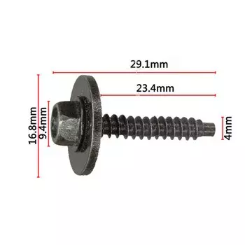 20x Черный винт Sems 4,2-1,41x20 мм 7 мм для Chevrolet Chevy GM надлежащего качества 11570498