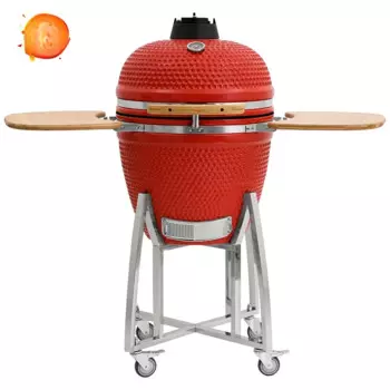 21 дюймовый матовый красный гриль для барбекю для улицы Kamado Joe Китай керамический уголь Kamado Грили для барбекю