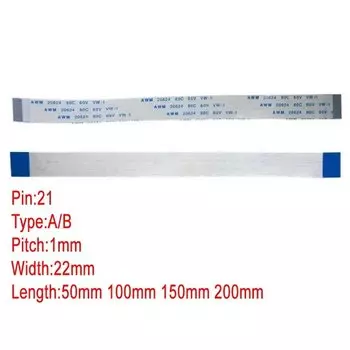 21Pin 1 мм Шаг FFC FPC AWM 20624 80C 60V VW-1 A B Тип плоский гибкий кабель 50 мм 100 мм 150 мм 200 мм