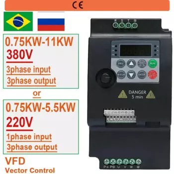 220 В 380 в экономичный преобразователь частоты VFD с регулируемым приводом инвертор 0,75/1,5/2,2/4/5 кВт контроллер скорости двигателя