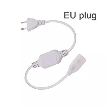 220 В источник питания шнур питания для 2835 без провода светодиодный светильник 60 Светодиодный/м 120 светодиодный/м веревка светильник s EU UK Разъем питания