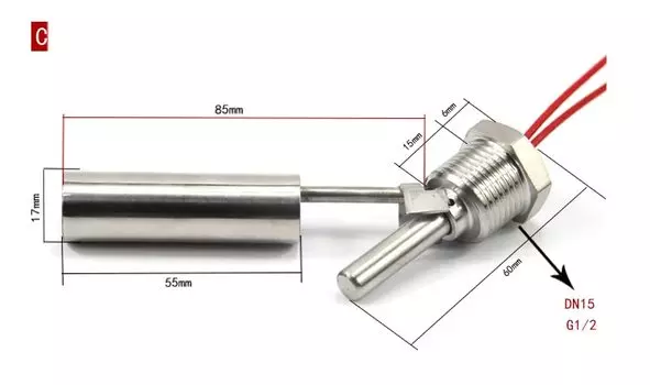 220V боковой монтаж из нержавеющей стали Утконос Поплавковый выключатель положение жидкости Датчик уровня воды тростник