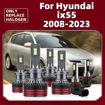 220W 33000LM светодиодный передняя фара CSP 12V для Hyundai ix55 Cars 2008 2009 2010 2011 2012 2013 2015 2014 2016 2017 2018-2019
