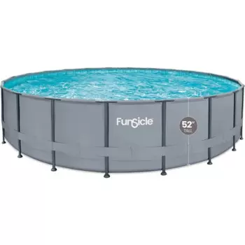 22 фута x 52 дюйма Круглый оазис над землей бассейн, с фильтрующим насосом скольжения и лестницей