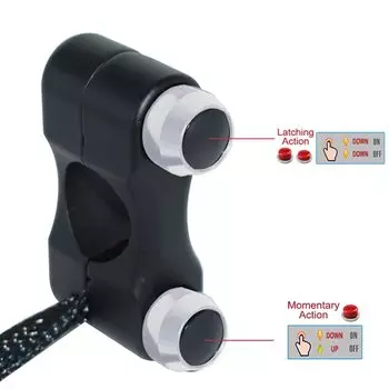 22 мм 7/8 "переключатели для мотоцикла из алюминиевого сплава, переключатель крепления на руль, фара, противотуманная фара, включение и выключение, кнопка сброса звукового сигнала