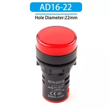 22 мм AD16-22 светодиод для монтажа на панель индикатор питания пилот сигнальный светильник лампа 12 В 24 в 110 В 220 В 380 В красный синий белый зеленый желтый