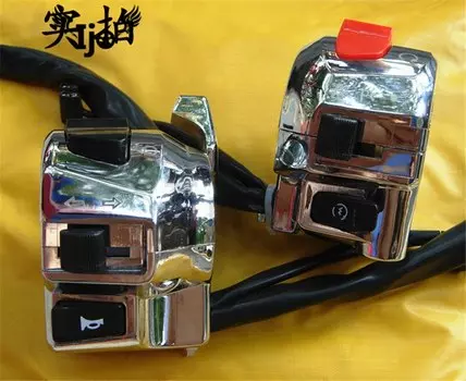 22 мм металлический серебристый хромированный мотоциклетный переключатель для Harley honda suzuki yamaha, электрический трехколесный велосипед, мото контроллер