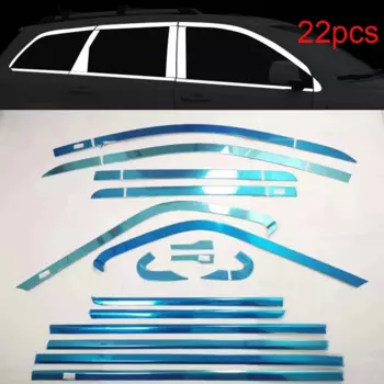 22 шт., накладки на окна автомобиля из нержавеющей стали для Dodge Journey 2009-2016