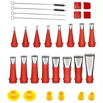 22 шт. наконечники для герметизации, насадки для герметизации, 16 предметов, инструмент для герметизации со съемным основанием, набор инструментов для герметизации, насадка для отделки