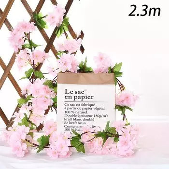 230 См Искусственные Цветы Сакуры Лоза Свадебный Сад Арка Декор Шелковый Цветок Веревка Для Домашней Вечеринки Рождественская...