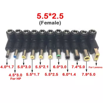 240 Вт постоянного тока 5,5*2,5 «мама» на постоянный ток 4,0*1,7 4,5*3,0 5,0 5,5*1,7 7,4 7,9 мм для ASUS HP Lenovo Samsung «папа» адаптер питания с локтевым преобразователем