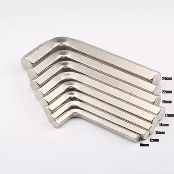 24/22/19/17/16 мм сверхмощный шестигранный ключ L-типа с плоской головкой метрический шестигранный ключ большое оборудование гаечный ключ инструмент