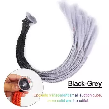 24-дюймовый шлем с косичками, хвостик для женщин, мотоциклетный шлем, коса, хвост, мотоциклетные косички, косички, хвост с присоской