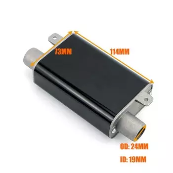 24 мм глушитель S изогнутый воздух дизельный стояночный обогреватель выхлопная труба из алюминиевого сплава небольшого размера для автомобиля, грузовика, кемпера, фургона