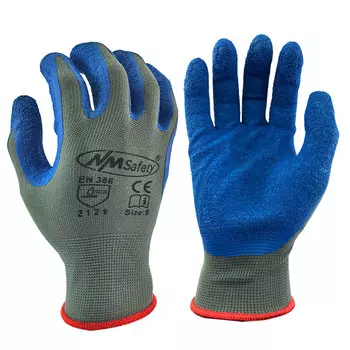 24 шт./12 пар бытовых перчаток, нескользящие, износостойкие, дышащие, для работы в саду, латексные рабочие перчатки, защитные перчатки