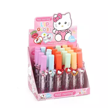 24 шт. кавайный мультяшный Кот фруктовый блеск для губ Набор 6 цветов меняющий Цвет Блеск для губ косметический